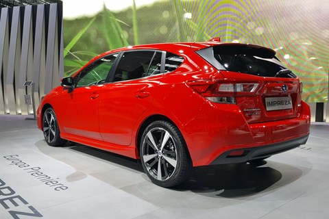 Rear of the Subaru Impreza at Frankfurt 2017