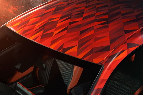 Diamond pattern on the roof of the Toyota C-HR Hy-Power concept
