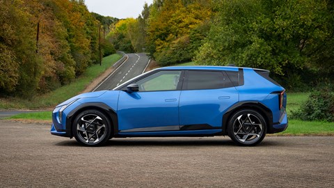 Kia EV4 (2025) review: side static, blue paint