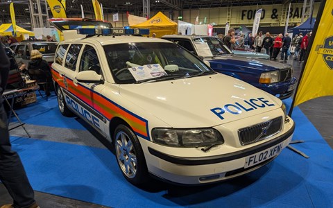 Volvo V70 T5 police car at the 2025 NEC Classic Motor Show
