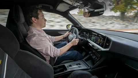 Vauxhall Mokka GSE, grey, interior, Ryan Gilmore driving