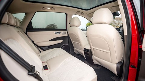 MG S6 EV review - rear seats