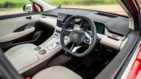 MG S6 EV review - front seats