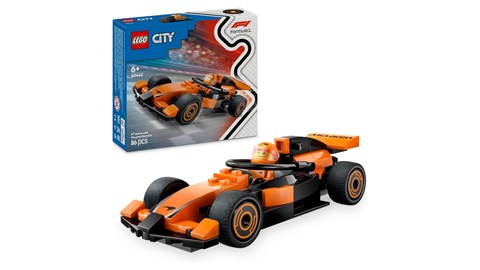 Lego City F1 Driver with McLaren Race Car