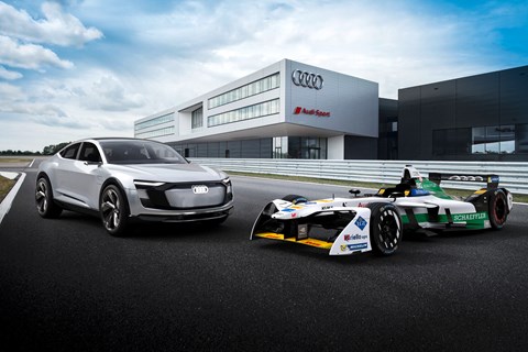 Audi e-tron and Formula E car