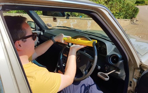 Milenco HS lock being installed