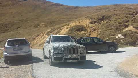 Great Scott! It's the Rolls-Royce Cullinan SUV, halfway up an Italian mountain