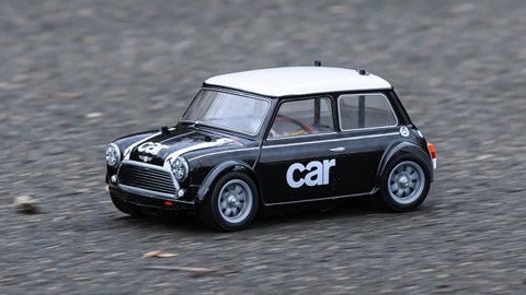 Tamiya MB-01 Mini Cooper Racing front driving