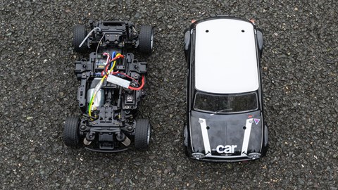 Tamiya MB-01 Mini Cooper Racing body and chassis