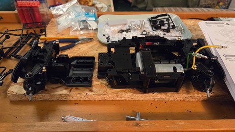 Tamiya MB-01 Mini Cooper Racing chassis halves