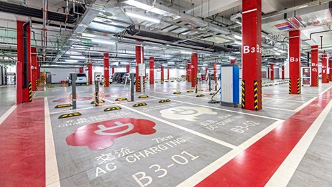 EV charge parking spaces in China