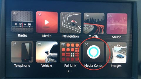 Prototype Ateca displays Alexa icon in infotainment menu