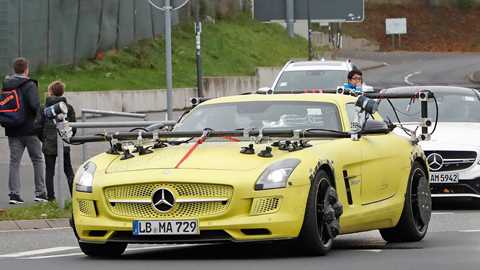 Mercedes SLS E-Cell on test this week in Germany