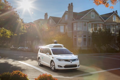 Google's Waymo driverless taxi: a Chrysler Pacifica