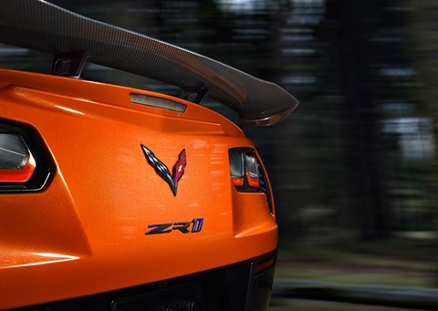 Note the new High Wing option for extra downforce on 2019 Corvette ZR1