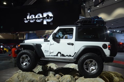 The new 2018 Jeep Wrangler, unveiled at the 2017 LA show