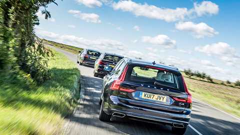 Executive estate triple test: BMW 5-series Touring vs Merc E-class Estate and Volvo V90
