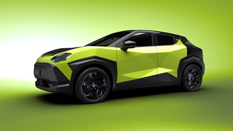 Nissan Juke EV - front and side