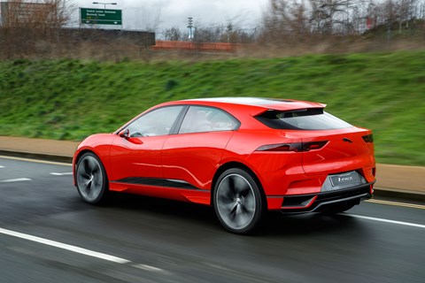 Jaguar I-Pace red rear tracking