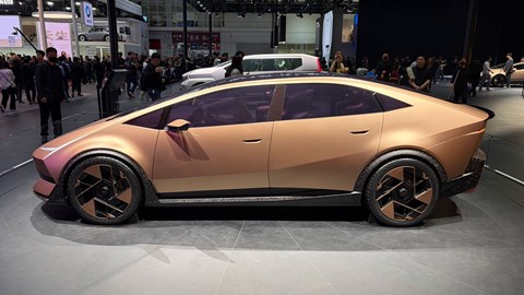 Hyundai Ioniq V - Beijing motorshow, side, gold