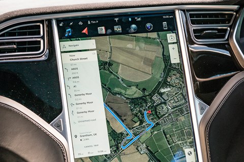 Tesla Model S screen