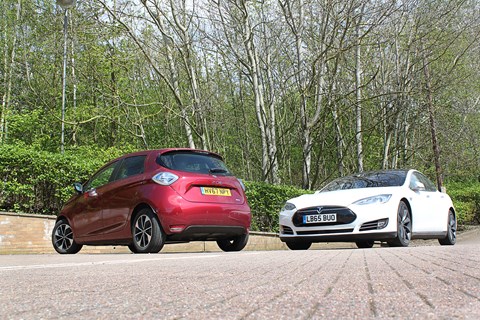 Tesla Model S and Renault Zoe comparison