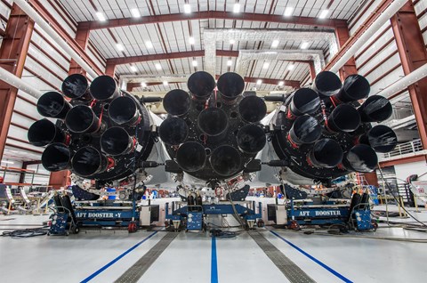 Falcon Heavy rocket at the Florida launchpad