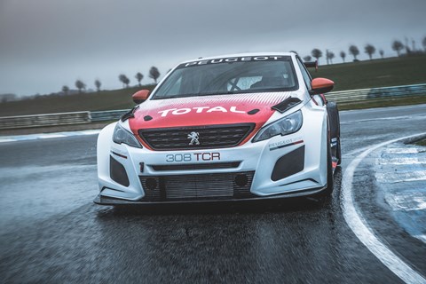 Peugeot 308TCR front cornering