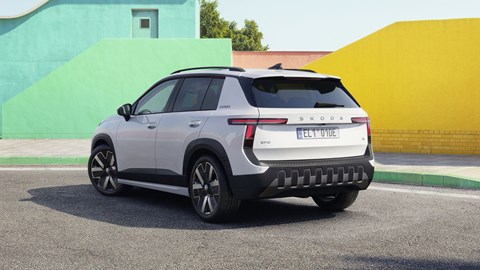 Skoda Epiq rear three quarters white