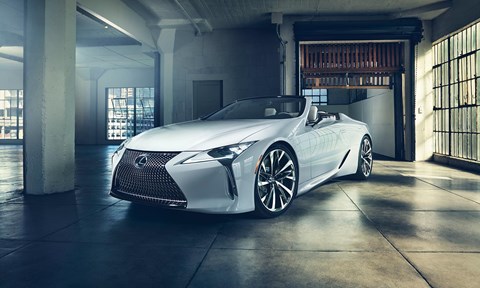 Lexus LC Convertible Concept at the 2019 Detroit auto show