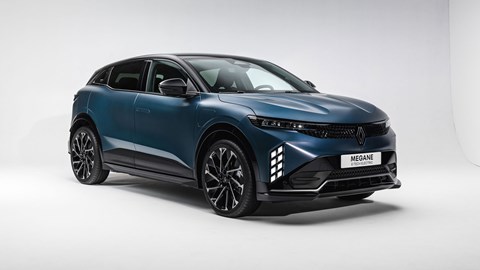 Renault Megane E-Tech facelift - front, Satin Blue