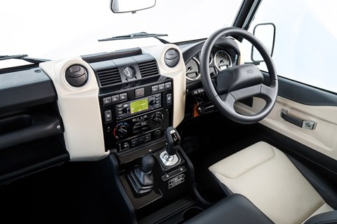 Interior of Land Rover Defender Works V8