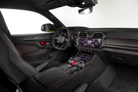 Interior of new Lamborghini Urus SE Performante