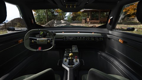 Aston Martin Dreadnought: dashboard and steering wheel