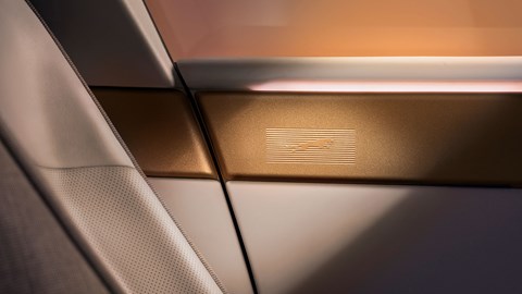 Jaguar Type 01 (2026) interior: Jaguar Leaper on door card