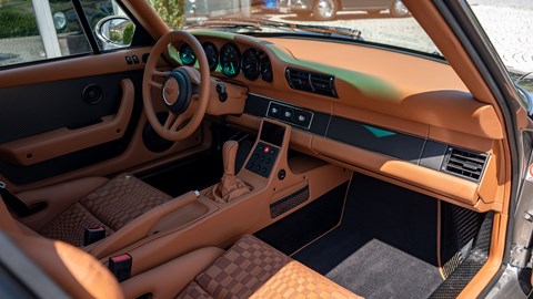 RUF EHRA (2026) launched: dashboard and front seats, tan leather upholstery