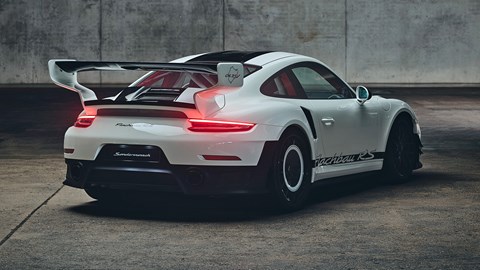 Porsche Flachbau RS, rear, white