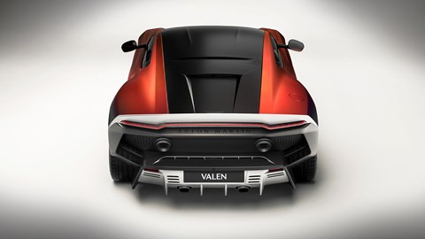 Aston Martin Valen 2026, rear elevated view, static