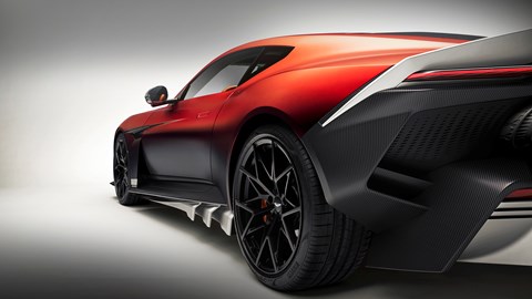 Aston Martin Valen 2026, rear side view, rear wheel, sawtooth vortex generators
