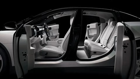 Ferrari Luce charity auction - interior finished in Le Mans metallic leather and Grigio Corvara