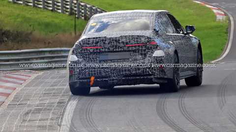 Electric BMW M3, spied testing on the Nürburgring