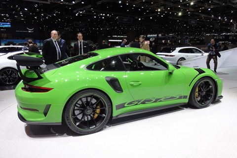 Porsche 911 GT3 RS performance details at the 2018 Geneva motor show