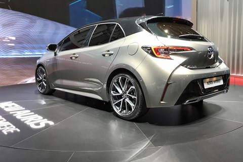Rear of the sexy-new Toyota Auris at the 2018 Geneva motor show