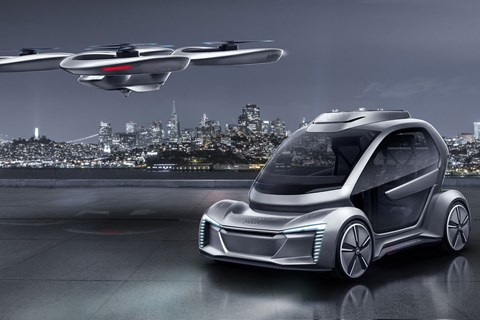 Can you imagine your next car looking like this? Audi flying car at Geneva 2018