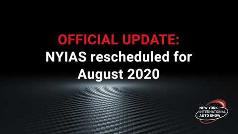 It's official: the 2020 New York motor show has been postponed