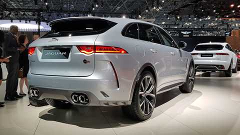 The new Jaguar F-Pace SVR at the New York auto show