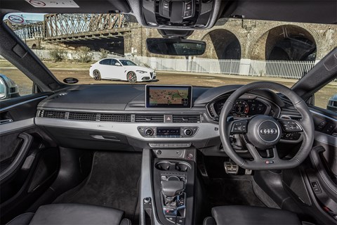 The interior of our Audi RS5 Coupe: very Teutonic, very sensible