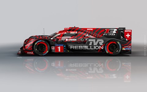 Thew new Rebellion Racing TVR racer: side profile
