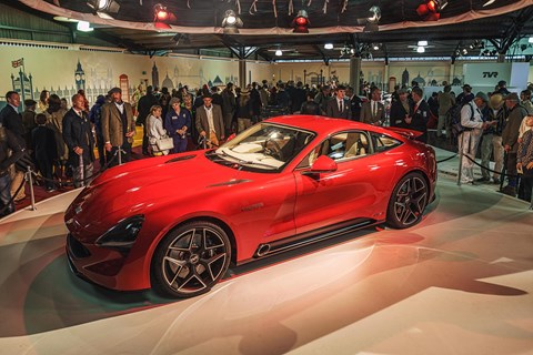 The TVR Griffith is unveiled to the world at the Goodwood Revival in September 2017