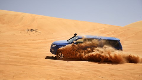VW Amarok playing in the sand
